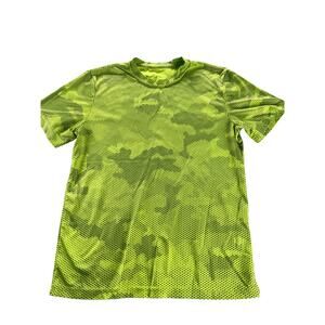 Sports Tek Boys Neon Green Camo Short Sleeve T-Shirt Youth Size Medium